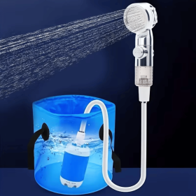 Portable USB Rechargeable shower head, Multi-Purpose Watering System,Garden Hose Nozzle with US Standard Connector for Outdoor