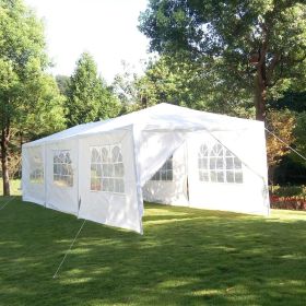 10x30' Outdoor Garden Gazebo Wedding Party Tent Canopy Marquee with 8 Removable Sidewalls (Color: White)