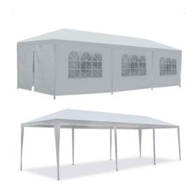 10x30' Outdoor Garden Gazebo Wedding Party Tent Canopy Marquee with 8 Removable Sidewalls (Color: as Pic)